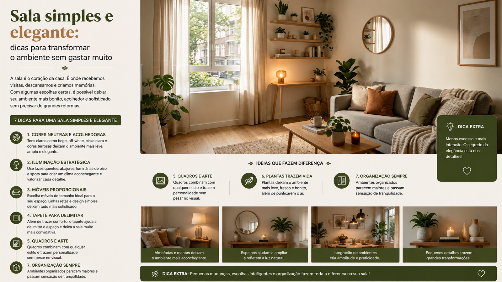 Decoração barata com ideias criativas, modernas e acessíveis para deixar sua casa bonita sem gastar muito dinheiro.