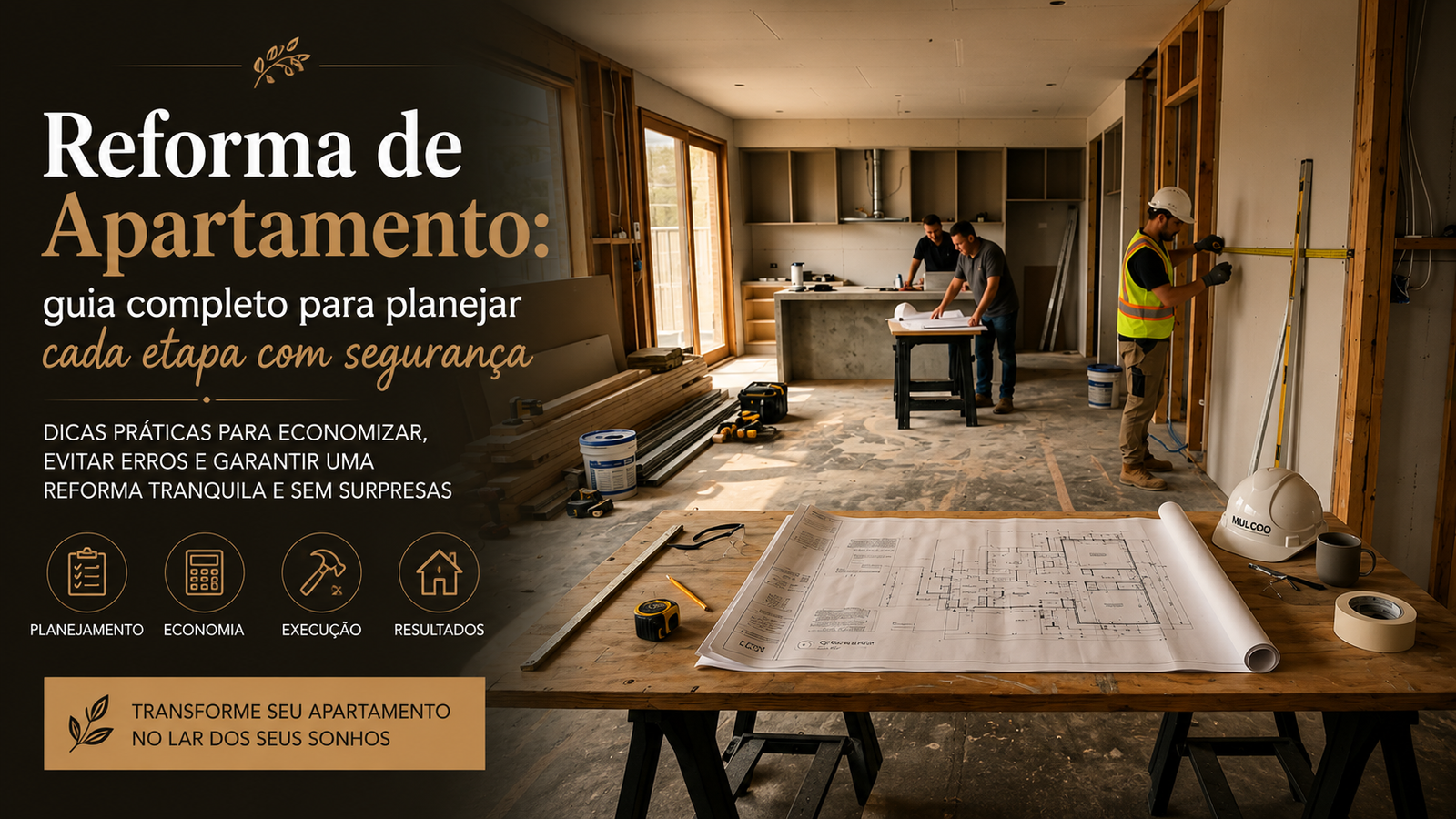 Planejamento de obra com dicas práticas para organizar sua construção, evitar atrasos e economizar dinheiro durante a reforma.