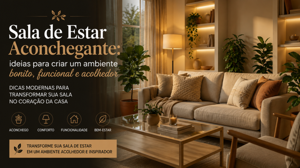 Decoração de sala com ideias práticas para melhorar o espaço, deixar o ambiente bonito e funcional sem gastar muito.