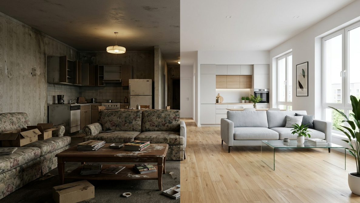 apartamento em reforma